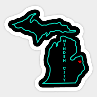 Minden City Mi Sticker